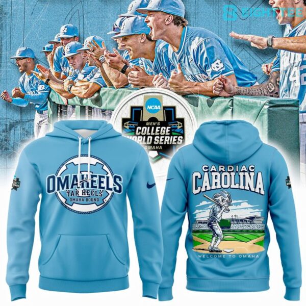 North Carolina Tar Heels Baseball Cardiac Carolina Welcome To Omaha Mascot Hoodie