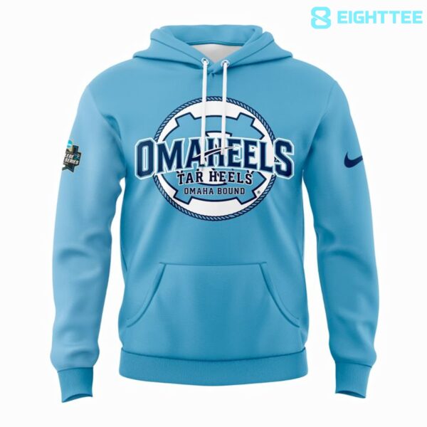 Alternative view of North Carolina Tar Heels Baseball Cardiac Carolina Welcome To Omaha Mascot Hoodie