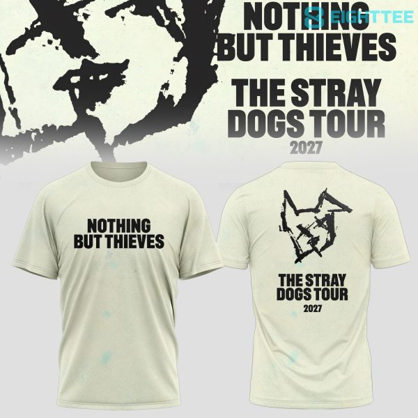 Nothing but Thieves Stray Dogs Sketch White Tour 2026 Special Tee