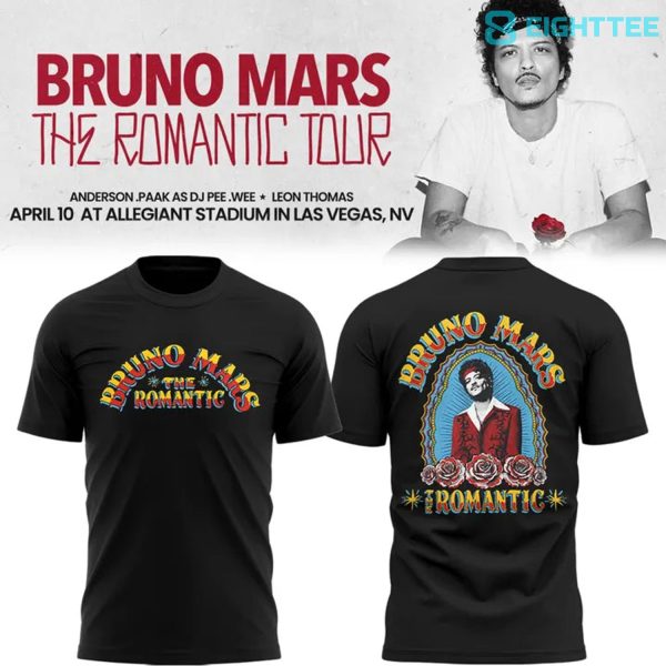 Ohio State Buckeyes x Bruno Mars The Romantic Tour 2026 3D Shirt