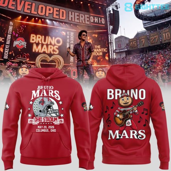 Ohio State Buckeyes x Bruno Mars The Romantic Tour At Ohio Stadium Hoodie
