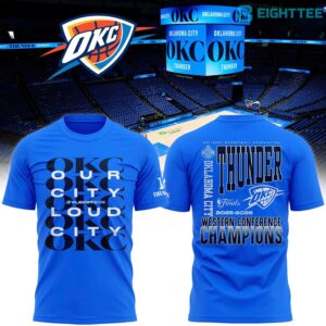 Oklahoma City Thunder 2026 West Champions Locker Room Celebration Shirt