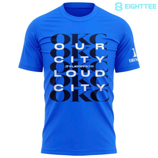 Alternative view of Oklahoma City Thunder 2026 West Champions Locker Room Celebration Shirt