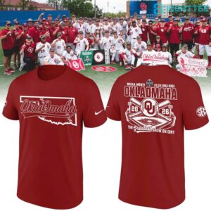 Oklahoma Sooners 2026 Baseball College World Series "OKLAOMAHA" Red Shirt