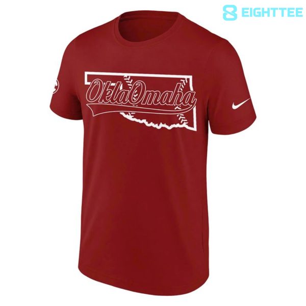 Alternative view of Oklahoma Sooners 2026 Baseball College World Series "OKLAOMAHA" Red Shirt