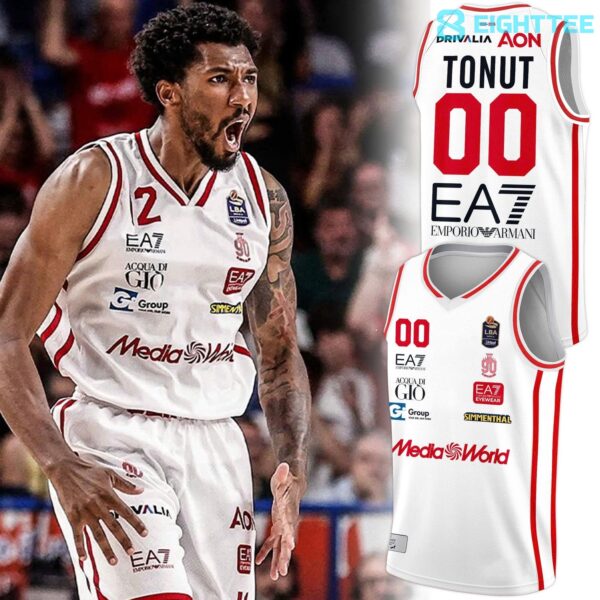 Alternative view of Olimpia Milano 2026 Red Basketball Jersey