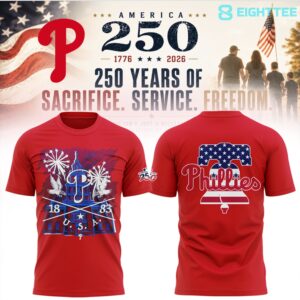 Philadelphia Phillies America's 250th Red Special Shirt