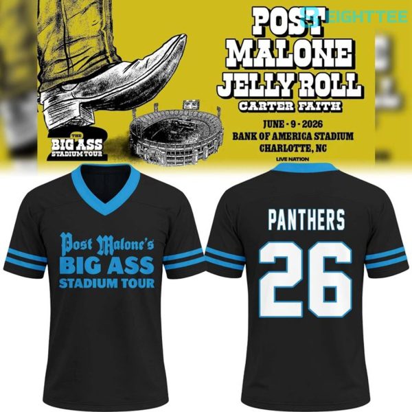Post Malone x Carolina Panthers Big Ass Stadium Tour 2026 Football Jersey