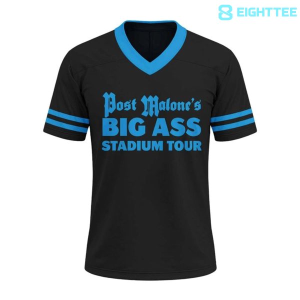 Alternative view of Post Malone x Carolina Panthers Big Ass Stadium Tour 2026 Football Jersey