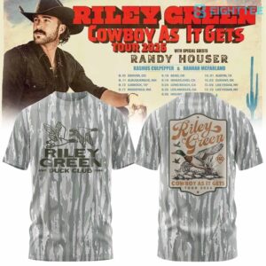 Riley Green Cowboy As It Gets Heritage Tour 2026 T-Shirt