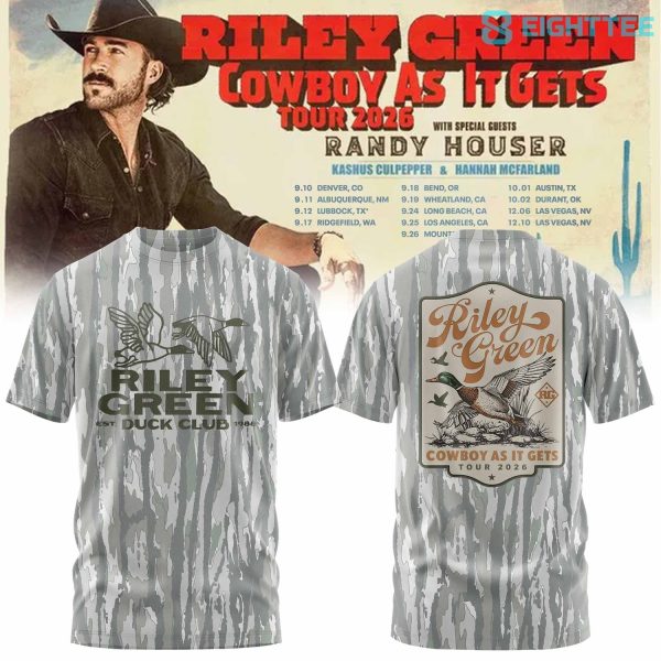Riley Green Cowboy As It Gets Heritage Tour 2026 T-Shirt