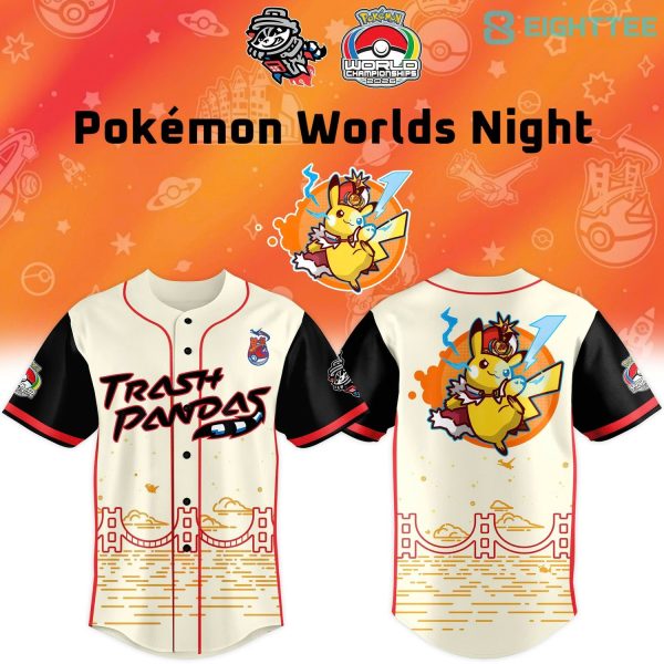 Rocket City Trash Pandas Pokémon Worlds Night Special Baseball Jersey