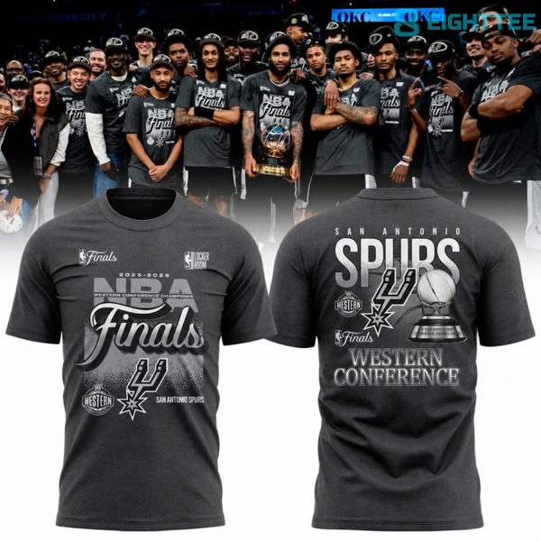 San Antonio Spurs 2026 Western Conference Finals Champions Locker Room Gray Shirt