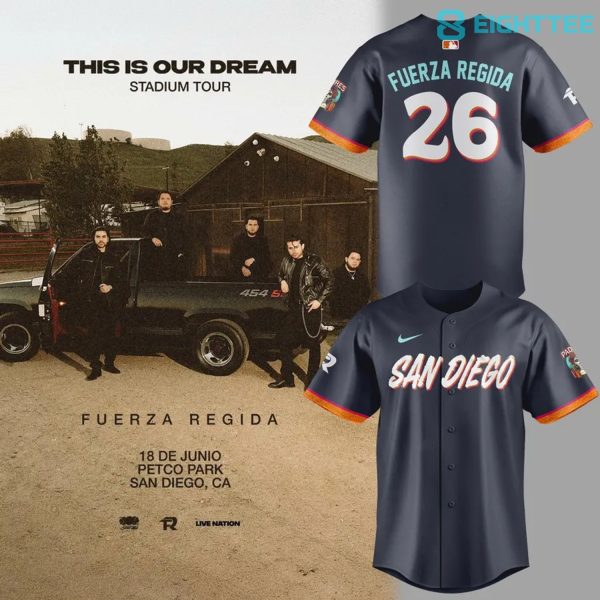 San Diego Padres x Fuerza Regida This Is Our Dream Stadium Tour 2026 Baseball Jersey