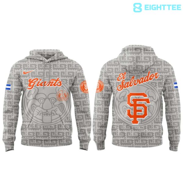 Alternative view of San Francisco Giants El Salvadoran Heritage Night 2026 Hoodie Grey