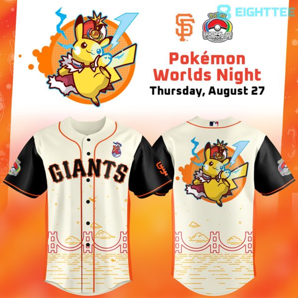 San Francisco Giants Pokémon Worlds Night 2026 Baseball Jersey
