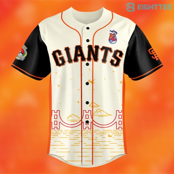 Alternative view of San Francisco Giants Pokémon Worlds Night 2026 Baseball Jersey