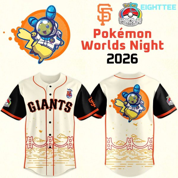 San Francisco Giants Pokémon Worlds Night Baseball Jersey V2
