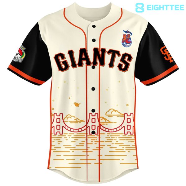 Alternative view of San Francisco Giants Pokémon Worlds Night Baseball Jersey V2