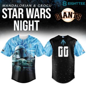 San Jose Giants x Star Wars Night Baby Grogu Custom Baseball Jersey
