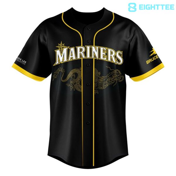 Alternative view of Seattle Mariners 2026 Bruce Lee Night Custom Jersey