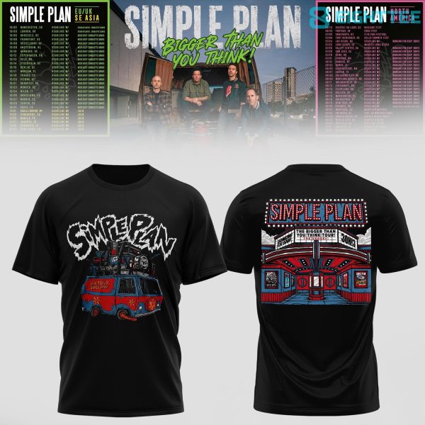 Simple Plan Bigger Than You Think Tour Limited Edition 3D Shirt