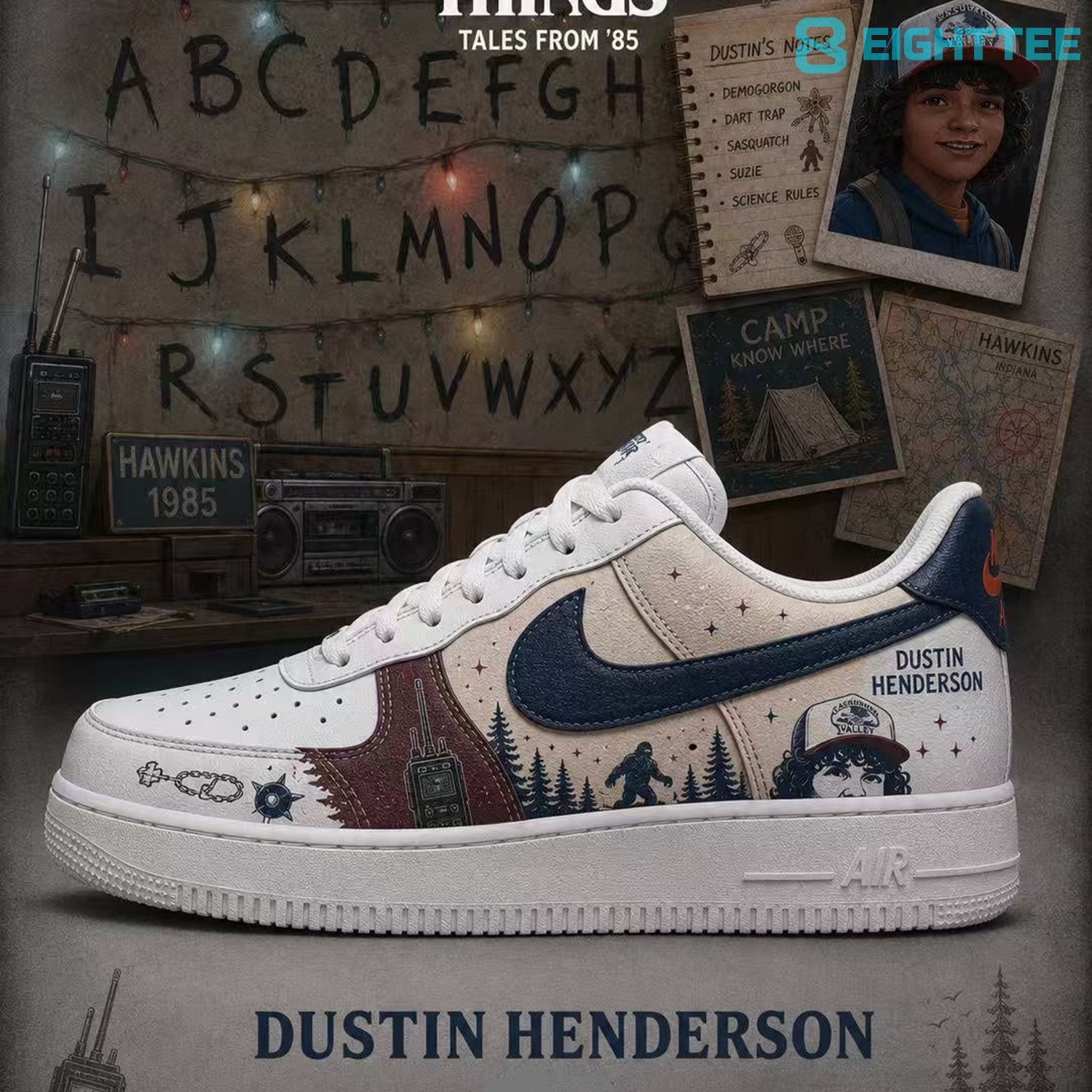 Stranger Things Dustin Henderson Special AF1 Shoes V2
