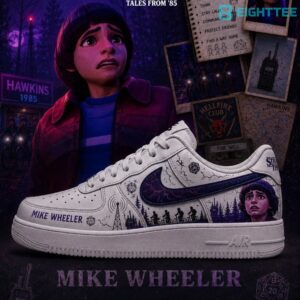 Stranger Things Mike Wheeler Special AF1 Shoes V2 by Eighttee.com Stranger Things Mike Wheeler Special AF1 Shoes V2