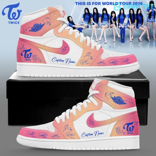TWICE This Is For World Tour 2026 Custom Pink Air Jordan 1 Shoes