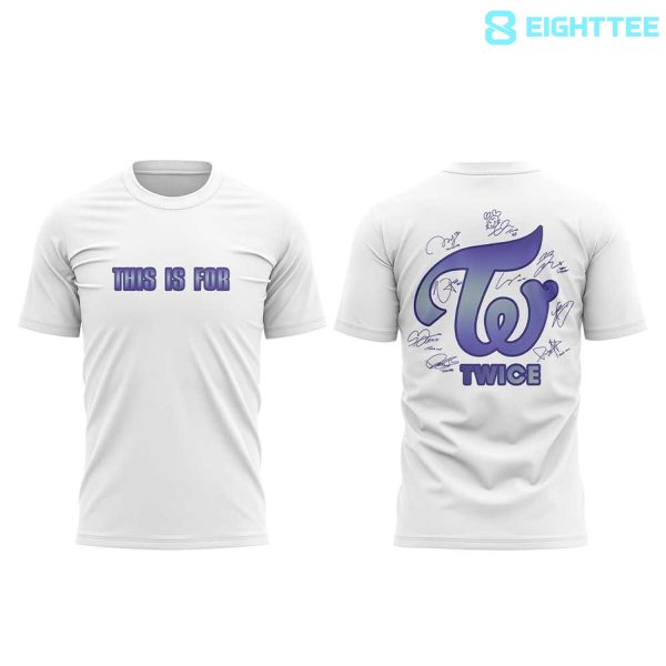 Alternative view of TWICE This Is For World Tour 2026 White Shirt