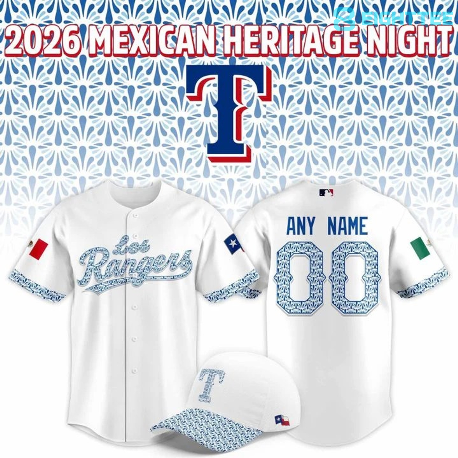 Texas Rangers 2026 Mexican Heritage Night Customize Baseball Jersey
