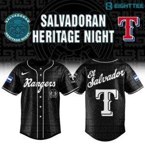 Texas Rangers El Salvadoran Heritage Night 2026 Jersey Black