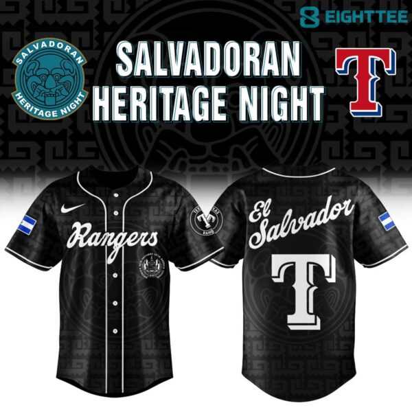 Texas Rangers El Salvadoran Heritage Night 2026 Jersey Black