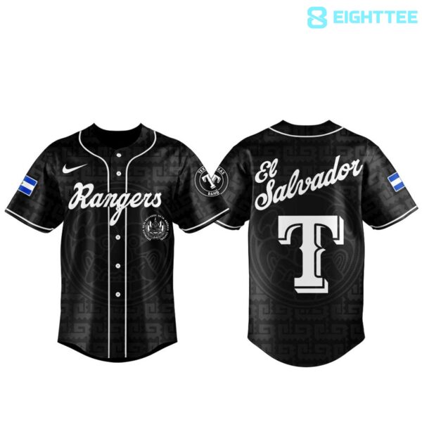 Alternative view of Texas Rangers El Salvadoran Heritage Night 2026 Jersey Black