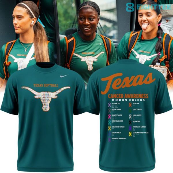 Texas Softball Cancer Awareness Green Special Shirt 2026