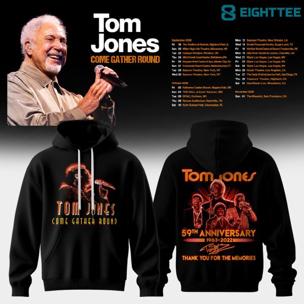 Tom Jones Come Gather Round Tour 2026 Hoodie