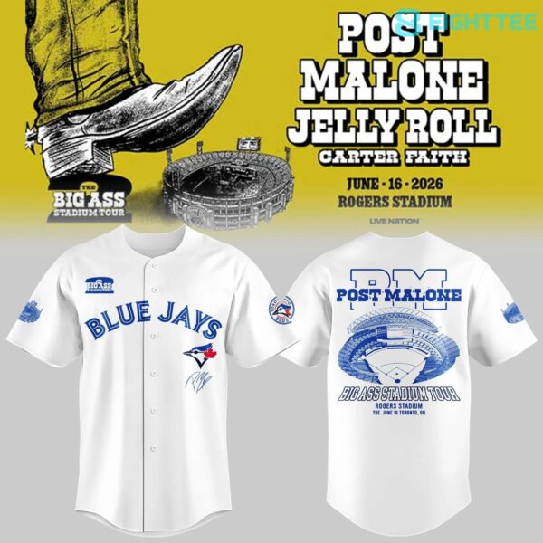 Toronto Blue Jays x Post Malone Big Ass Stadium Tour 2026 Baseball Jersey