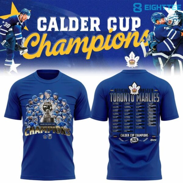 Toronto Marlies Blue 2026 Calder Cup Champions Roster Special Shirt