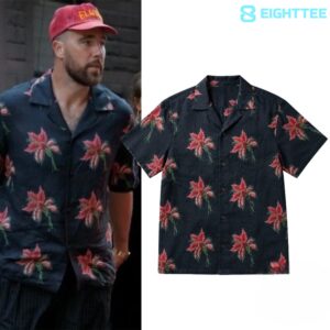 Travis Kelce Floral Hawaiian Shirt At The Eighty Six NYC 2026