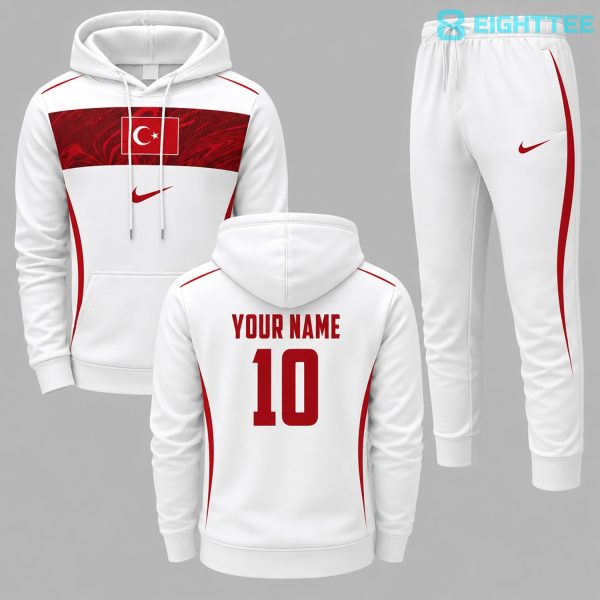 Turkey 2026 FIFA World Cup Away Personalized Hoodie Jogger Set