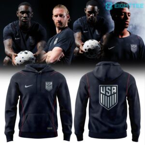 U.s. Soccer 2026 Personalized Stripes Match Black Hoodie