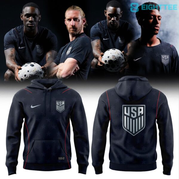 U.s. Soccer 2026 Personalized Stripes Match Black Hoodie