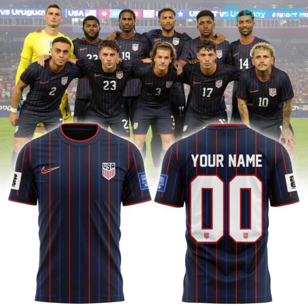 U.s. Soccer World Cup 2026 Away T-shirt Custom Name Limited Edition