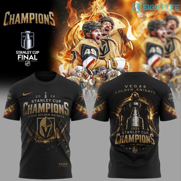 Vegas Golden Knights 2026 Stanley Cup Champions Tee