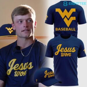 West Virginia Mountaineers JESUS WON 2026 Special Navy Shirt